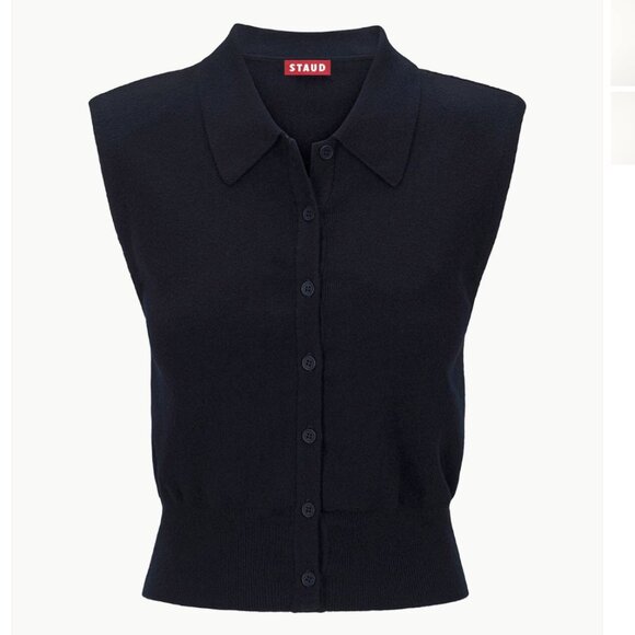 STAUD Nola Top (Navy) - Picture 1 of 4